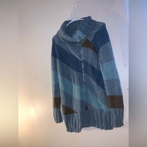 Donaldson by Disney Full Zip Striped Alpaca Wool Sweater Women’s Size Medium